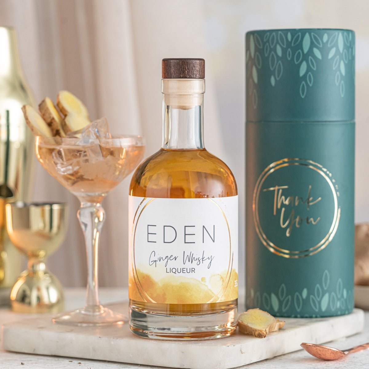 Ginger Whisky with Personalised Presentation Box - Sophisticated Letterbox Gift For Him